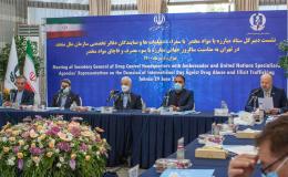 نشست دبیرکل ستاد مبارزه با مواد مخدر با سفرا، دیپلمات&zwnj;ها و نمایندگان دفاتر تخصصی سازمان ملل متحد در تهران+عکس