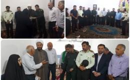 دیدار مسئولان شهرستان دیلم با خانواده شهیدان تراکمه و راهپیما