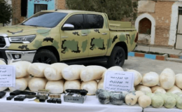 کشف ۲۰۰ بسته مواد مخدر به همراه سلاح و مهمات به همت مرزبانان