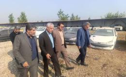 بازدید معاون دادستان کل کشور از پارکینگ خودروهای توقیفی شورای هماهنگی مبارزه با مواد مخدر مازندران